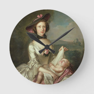 Porträtt av en dam, sade att vara Elizabeth, fru Rund Klocka
