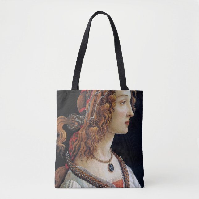 Porträtt av en dam, Sandro Botticelli Tygkasse (Framsida)