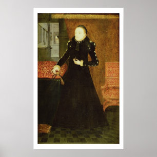 Porträtt av en dam, tanke som är Katherine, Duche Poster