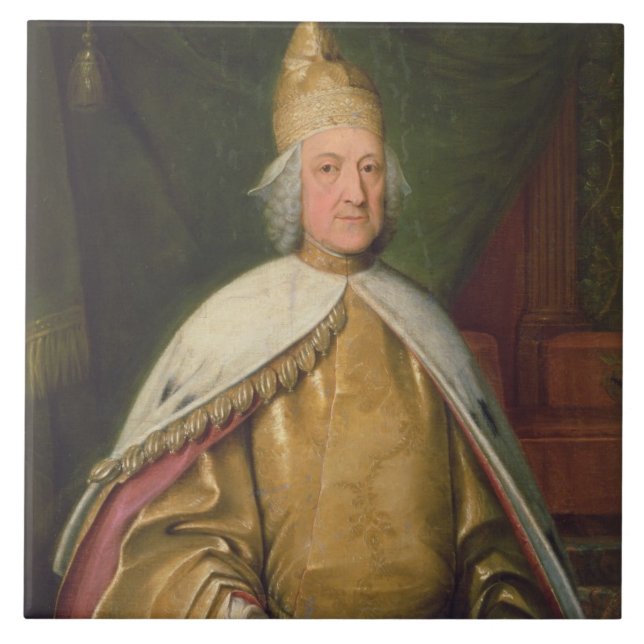 Porträtt av en Doge (olja på kanfas) Kakelplatta (Framsidan)