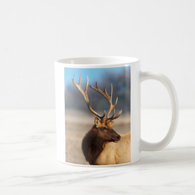 Porträtt av en fantastisk tjurälg kaffemugg (Höger)