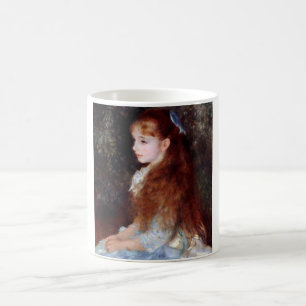 Porträtt av en flicka med blå band, Renoir Kaffemugg