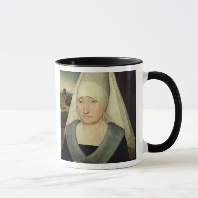 Porträtt av en gammal kvinna (olja på panel) mugg (Höger)