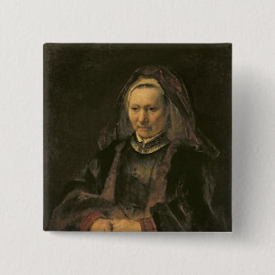 Porträtt av en gammalare kvinna, C. 1650 Knapp