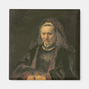 Porträtt av en gammalare kvinna, C. 1650 Magnet
