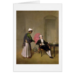 Porträtt av en gentleman, eventuellt William Hälsningskort