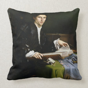 Porträtt av en gentleman i hans studie, 1528-30 kudde