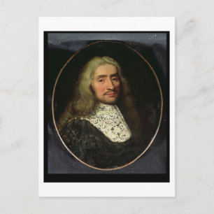 Porträtt av en gentleman (olja på canvas) vykort