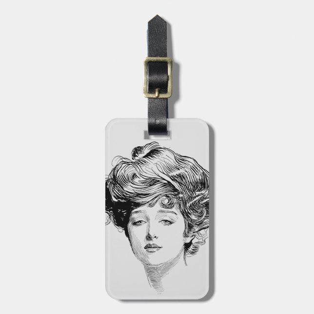 Porträtt av en Gibson Flicka, 1900 Bagagebricka (Vertikal Framsida)