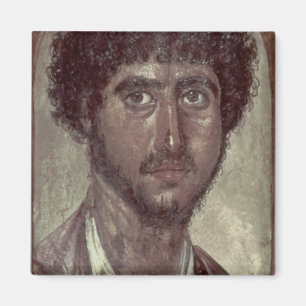 Porträtt av en grek, från Fayum, Romano-Egyptier Magnet