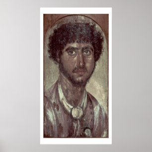 Porträtt av en grek, från Fayum, Romano-Egyptier Poster