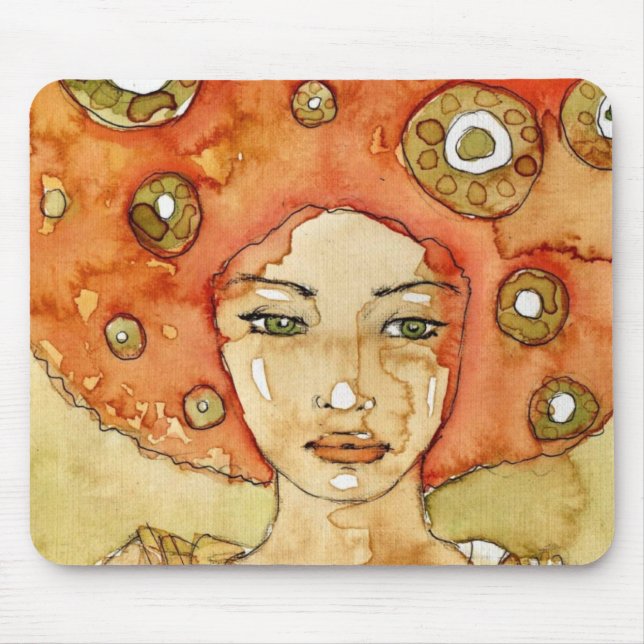 Porträtt av en härlig flicka musmatta (Framsidan)