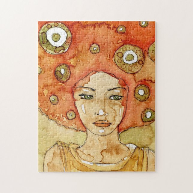 Porträtt av en härlig flicka pussel (Vertikal)