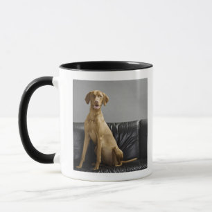 Porträtt av en hund mugg
