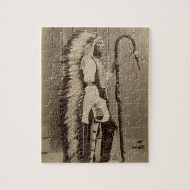 Porträtt av en indian från 'buffelräkning pussel (Vertikal)