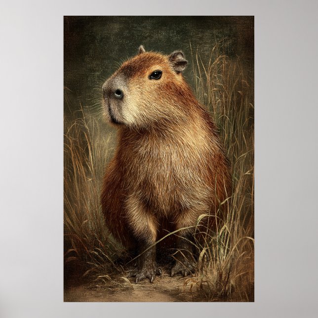 Porträtt av en Kapybara Poster (Framsidan)