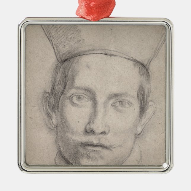 Porträtt av en kardinal 2 julgransprydnad metall (Framsidan)