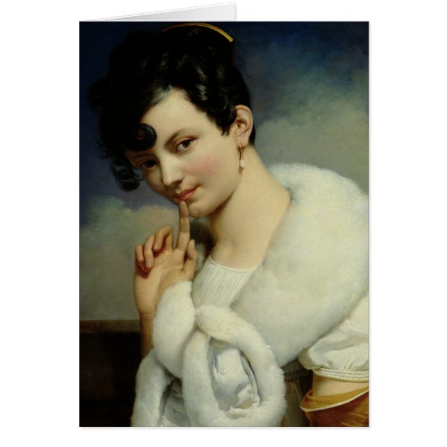 Porträtt av en kvinna 3 hälsningskort (Framsidan)