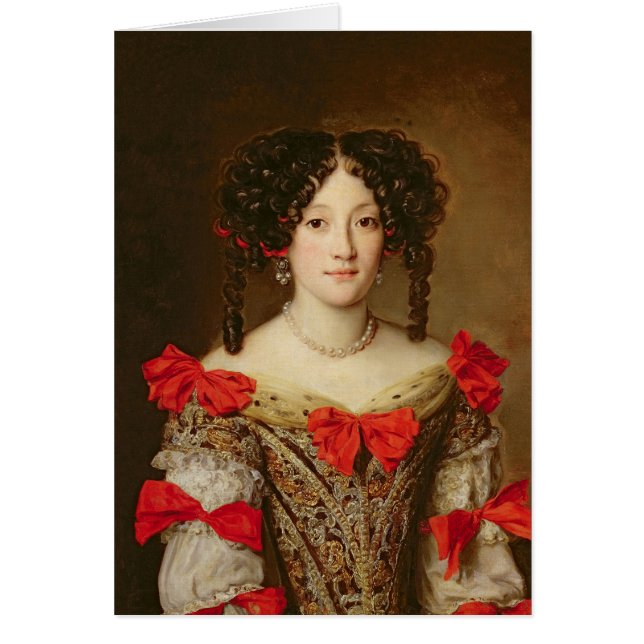 Porträtt av en kvinna 3 hälsningskort (Framsidan)