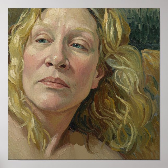 Porträtt av en kvinna efter Van Gogh Poster (Framsidan)