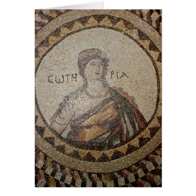 Porträtt av en kvinna hälsningskort (Framsidan)