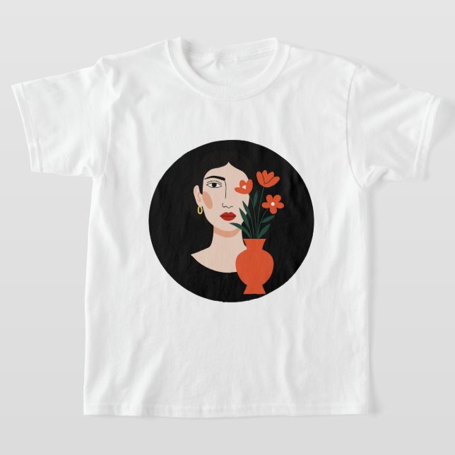 Porträtt av en kvinna t shirt (Laydown)
