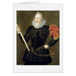 Porträtt av en man, 1593 (olja på panel) hälsningskort