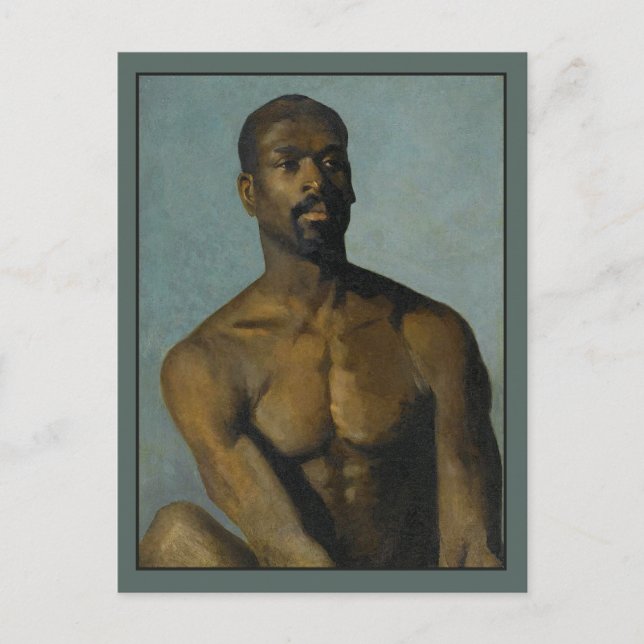 Porträtt av en man av Buchser Vykort (Framsida)