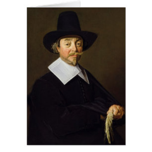 Porträtt av en man, c.1643-45 hälsningskort