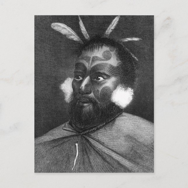 Porträtt av en man från Nya Zeeland Vykort (Framsida)