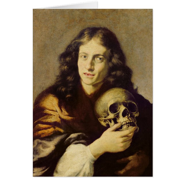 Porträtt av en man hälsningskort (Framsidan)