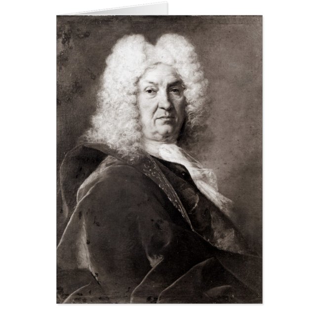 Porträtt av en man hälsningskort (Framsidan)