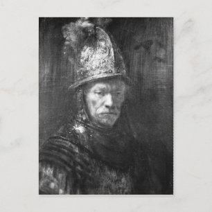 Porträtt av en man med Golden Helmet, 1648 Vykort