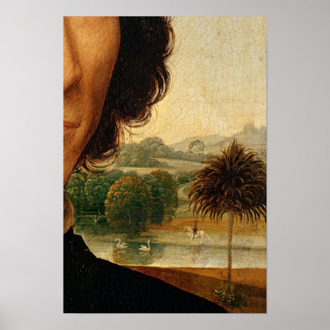 Porträtt av en man med mynning poster (Framsidan)