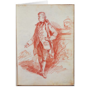 Porträtt av en man som kallas Edward Gibbon Hälsningskort