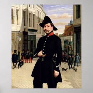 Porträtt av en polis i Douai i 1848 Poster