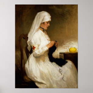 Porträtt av en sjuksköterska från Röda koret Poster