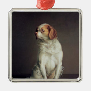 Porträtt av en Spaniel för kung Charles Julgransprydnad Metall