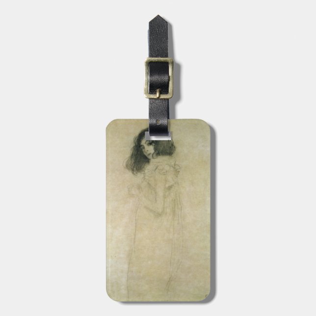 Porträtt av en ung kvinna, 1896-97 bagagebricka (Vertikal Framsida)