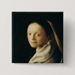 Porträtt av en ung kvinna, c.1663-65 knapp