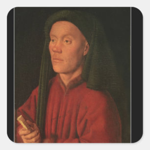 Porträtt av en ung man, 1432 fyrkantigt klistermärke