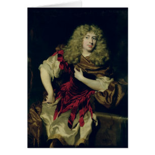 Porträtt av en ung man, 1676 hälsningskort
