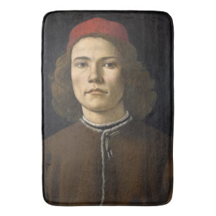 Porträtt av en ung man (av Sandro Botticelli) Badrumsmatta