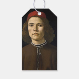 Porträtt av en ung man (av Sandro Botticelli) Presentetikett