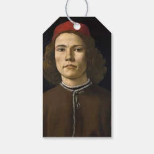 Porträtt av en ung man (av Sandro Botticelli) Presentetikett