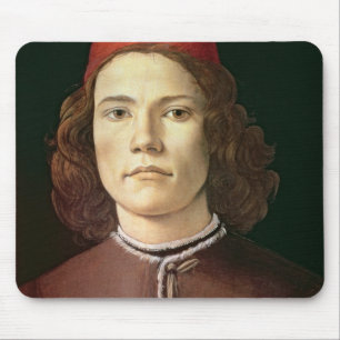 Porträtt av en ung man, c.1480-85 musmatta