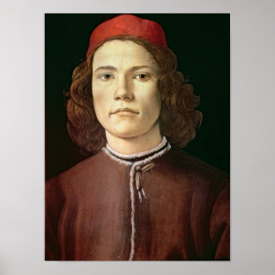 Porträtt av en ung man, c.1480-85 poster