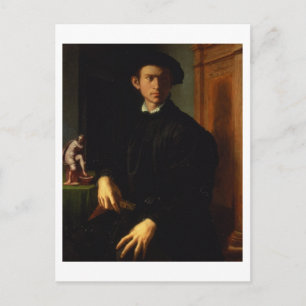 Porträtt av en ung man, c.1532-40 (olja på panelen vykort