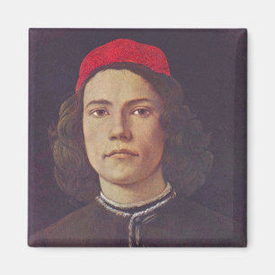 Porträtt av en ung man magnet