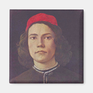 Porträtt av en ung man magnet